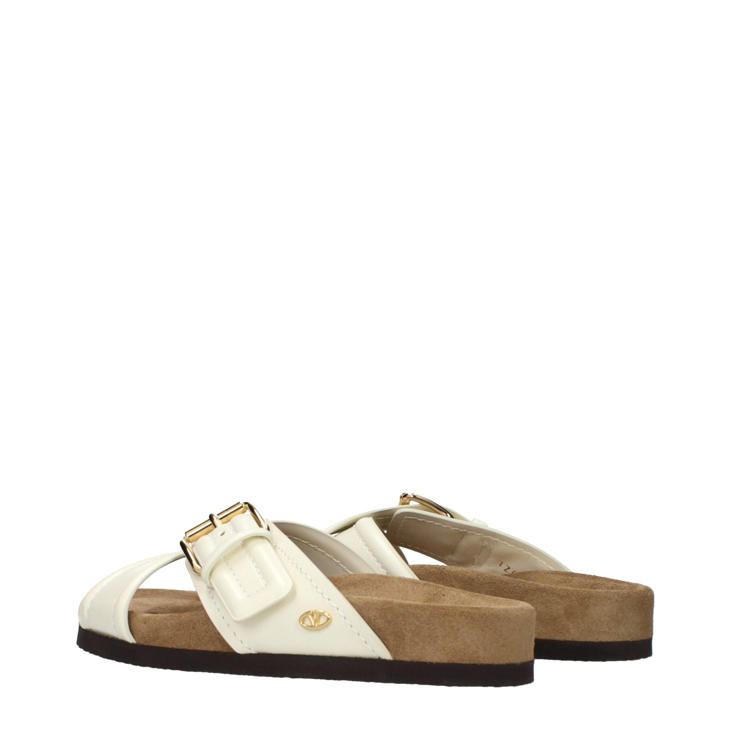 Beige Leather Slippers