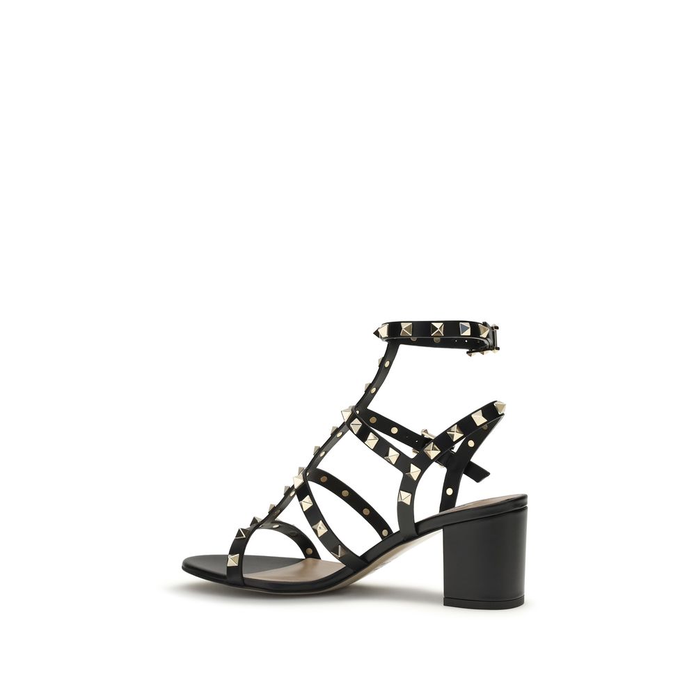 Black Calf Leather Bos Taurus Platform Sandals