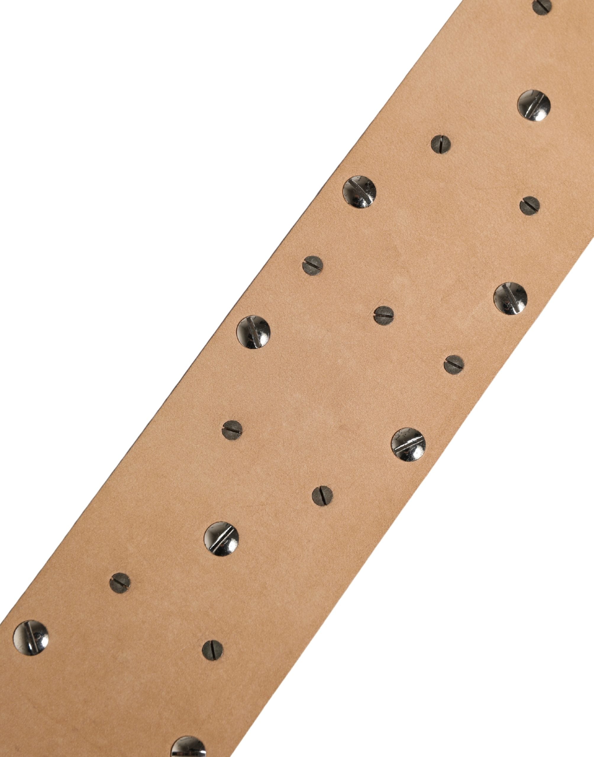 Silver Leather Crystal Metal Buckle Belt