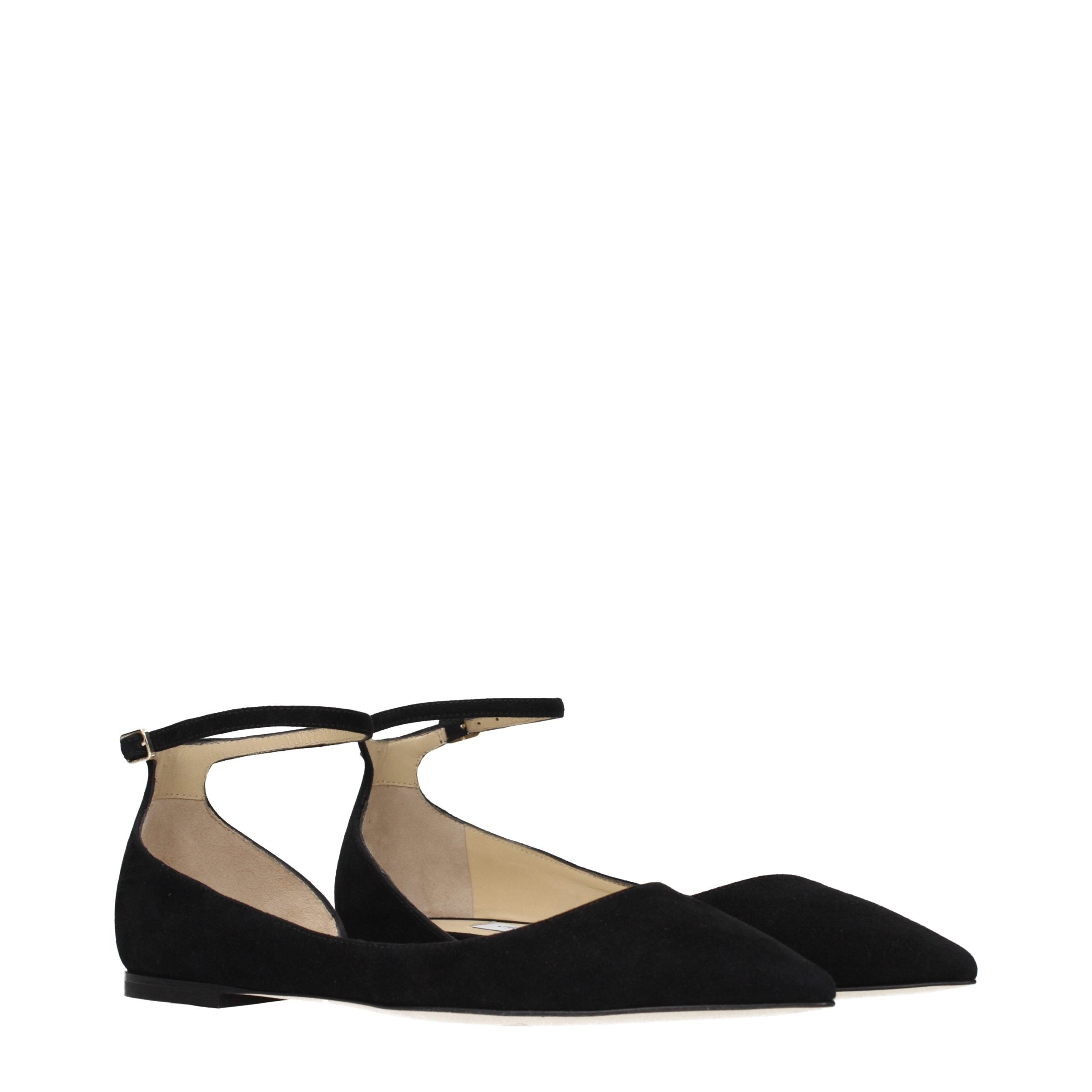 Black Leather Ballet Flats