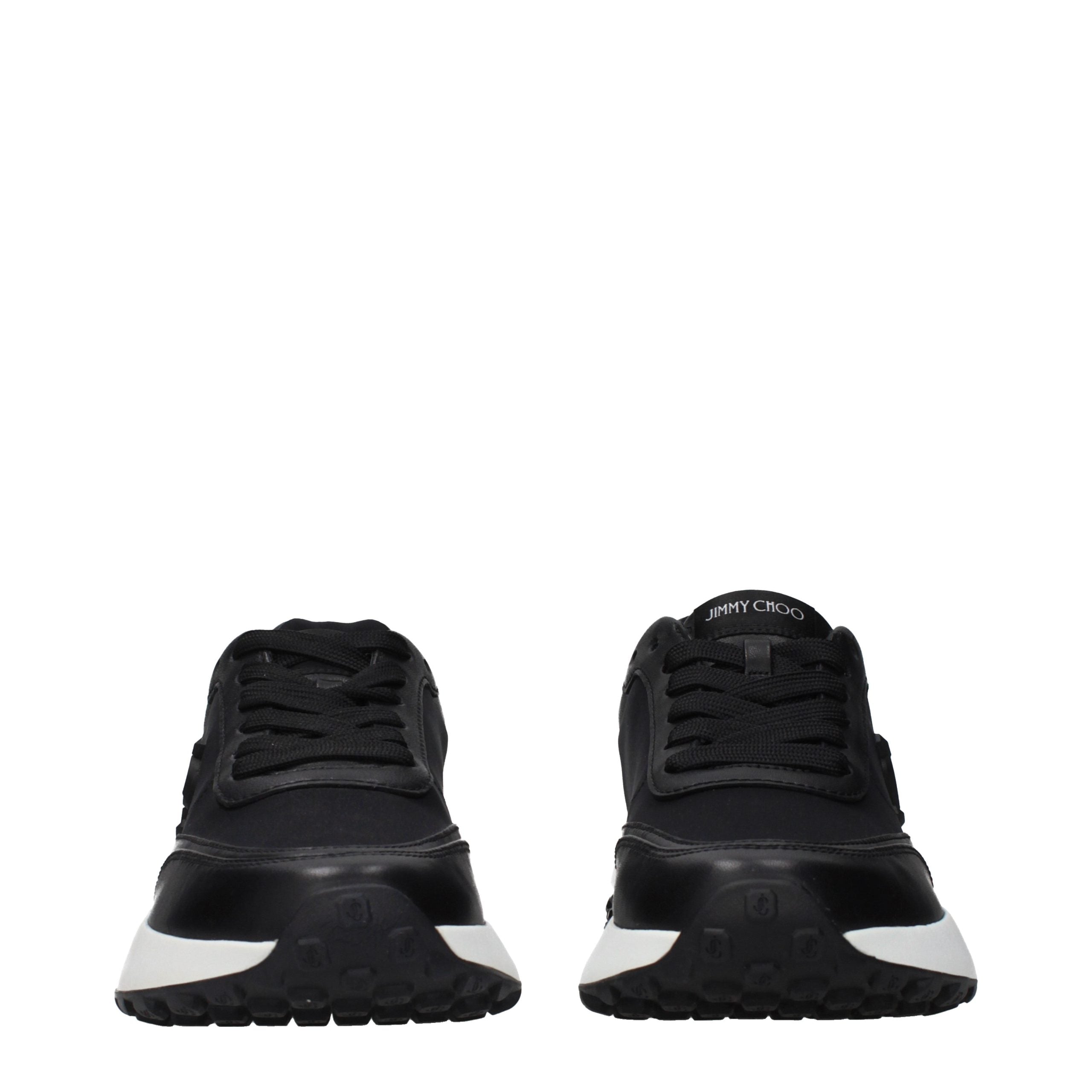 Black Fabric Athletic Sneakers