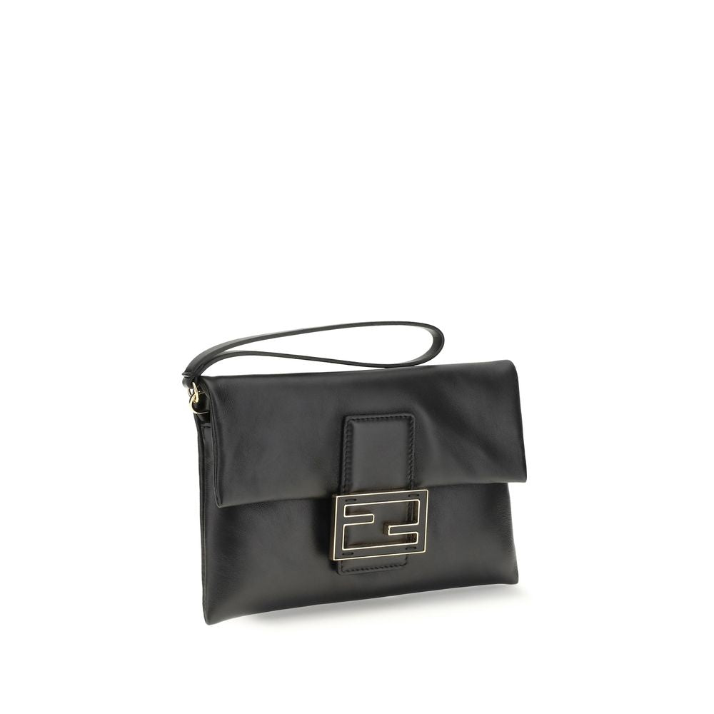 Black Calf Leather Bos Taurus Clutch Bag