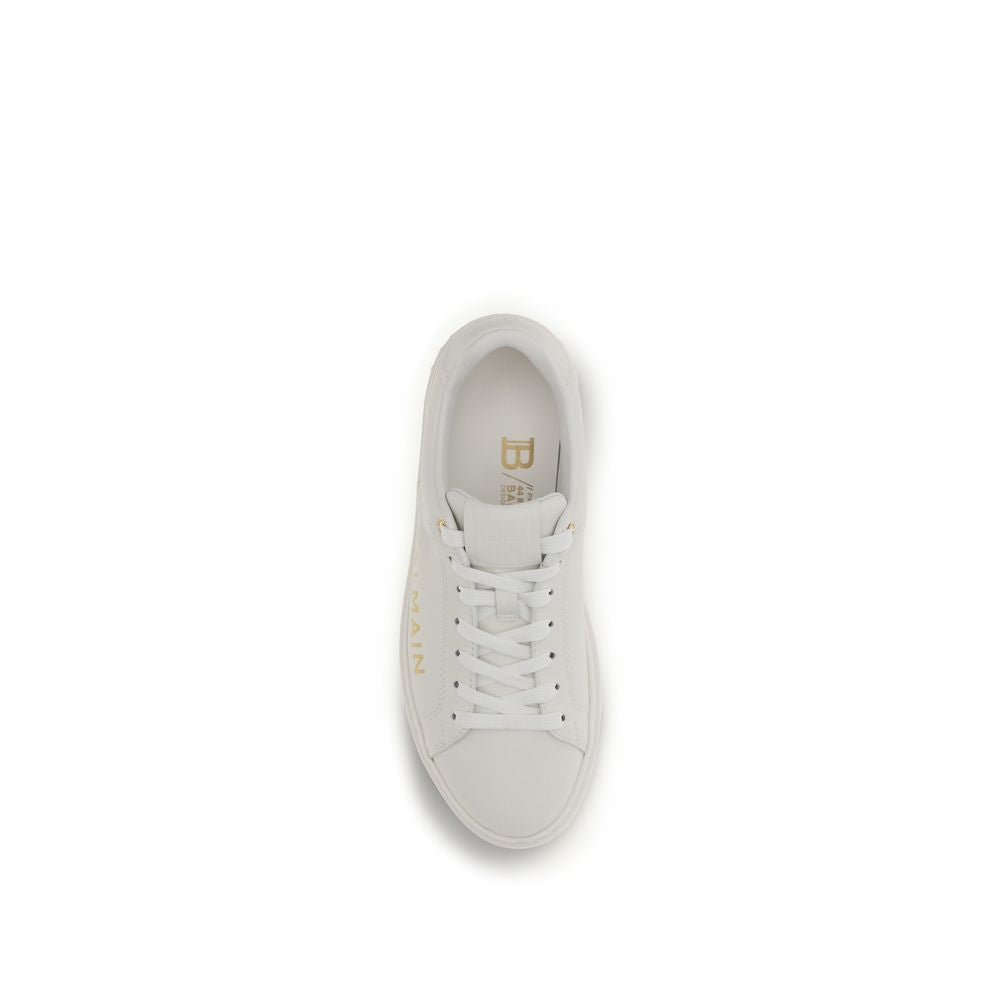 White Calf Leather Bos Taurus Low Top Sneakers