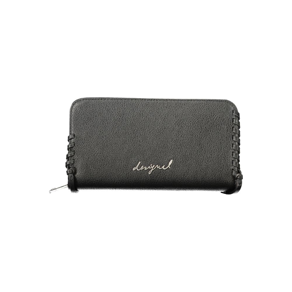 Black Polyurethane Women Wallet
