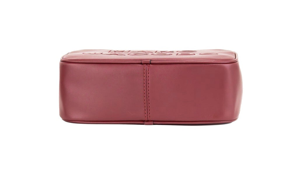 Marc Jacobs Flash Pomegranate Smooth Leather Embossed Camera Crossbody Bag Purse