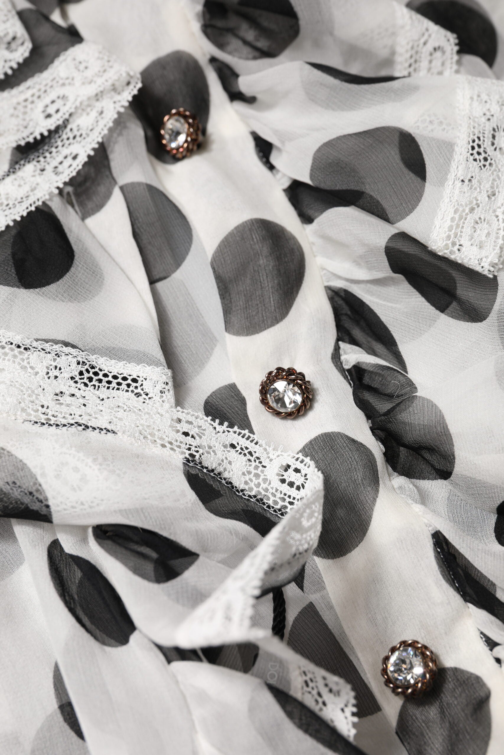 White Black Polka Dot Cotton Sleeveless Top