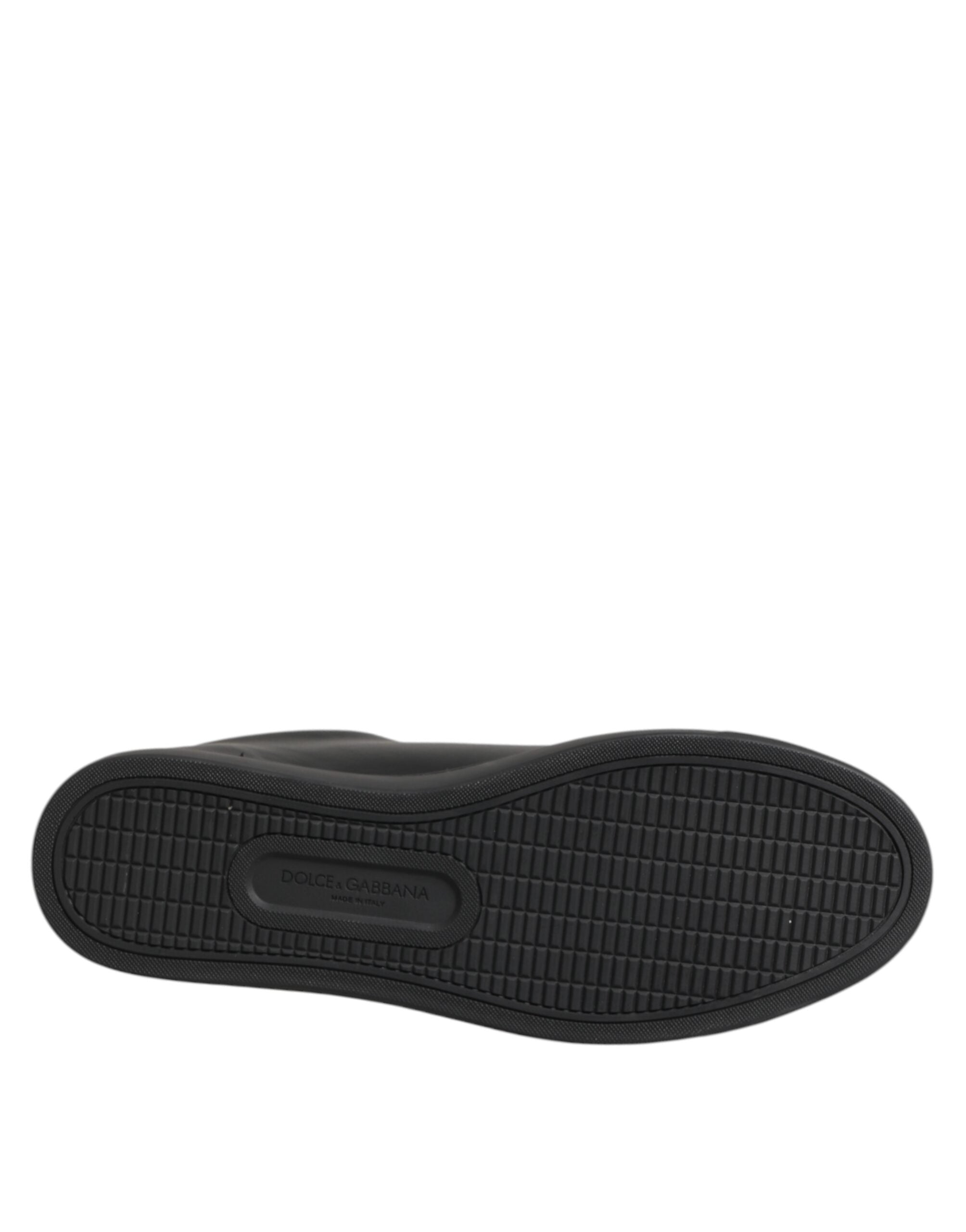 Black Leather Crystal Heart Low Top Sneakers Shoes