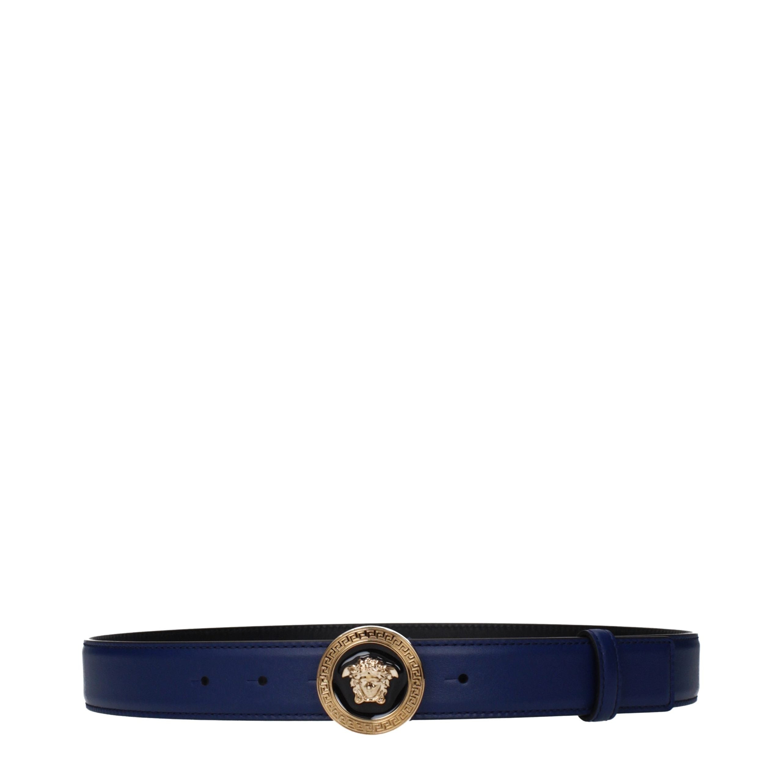 Blue Leather Regular Belt