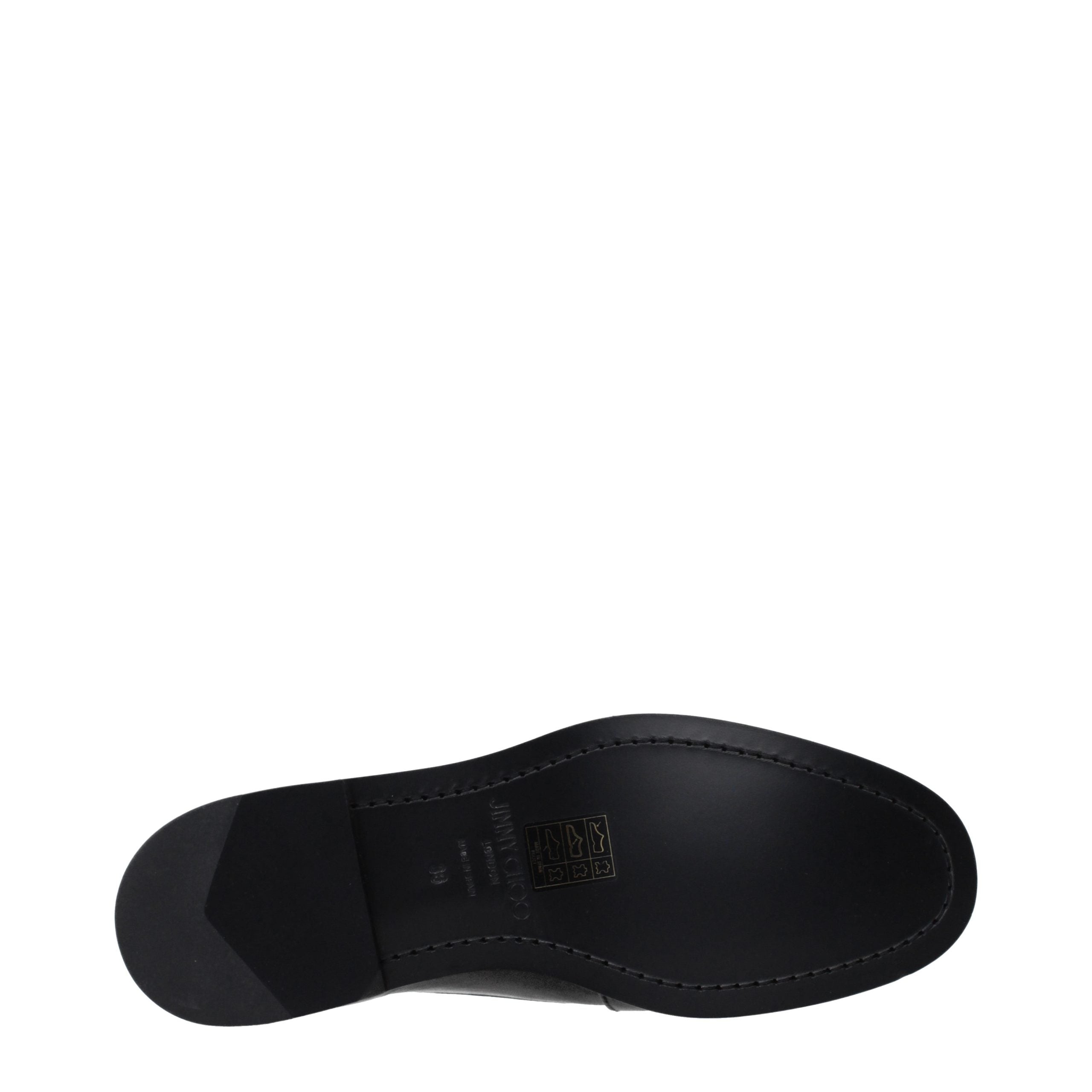Black Leather Slip-On Loafers