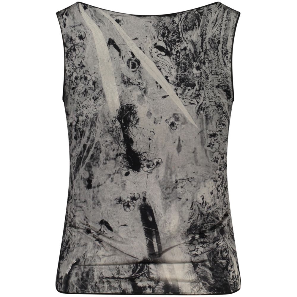 Black Viscosa Women Tank Top