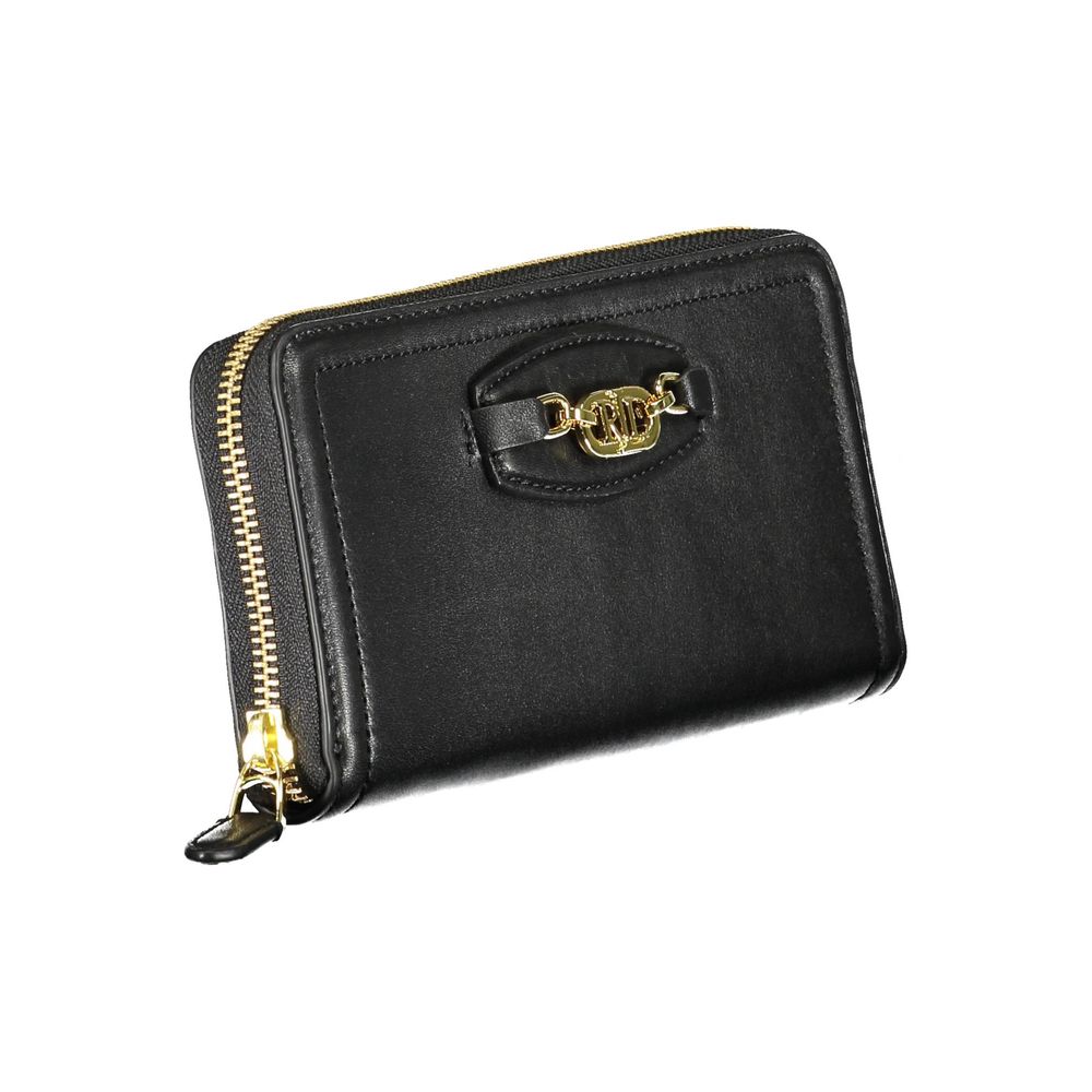 Black Polyurethane Women Wallet