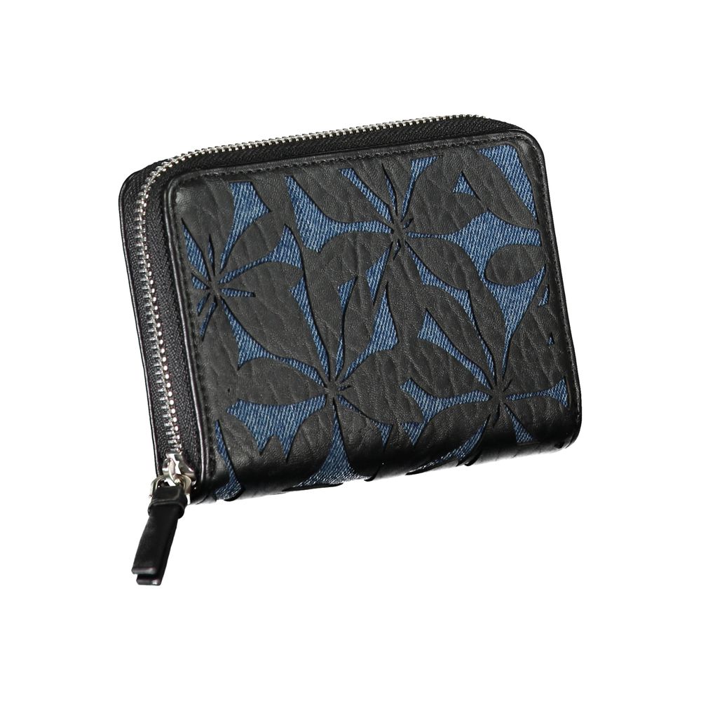 Black Polyurethane Women Wallet